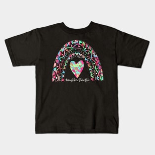 Love life mental Health Matters rainbow design Kids T-Shirt